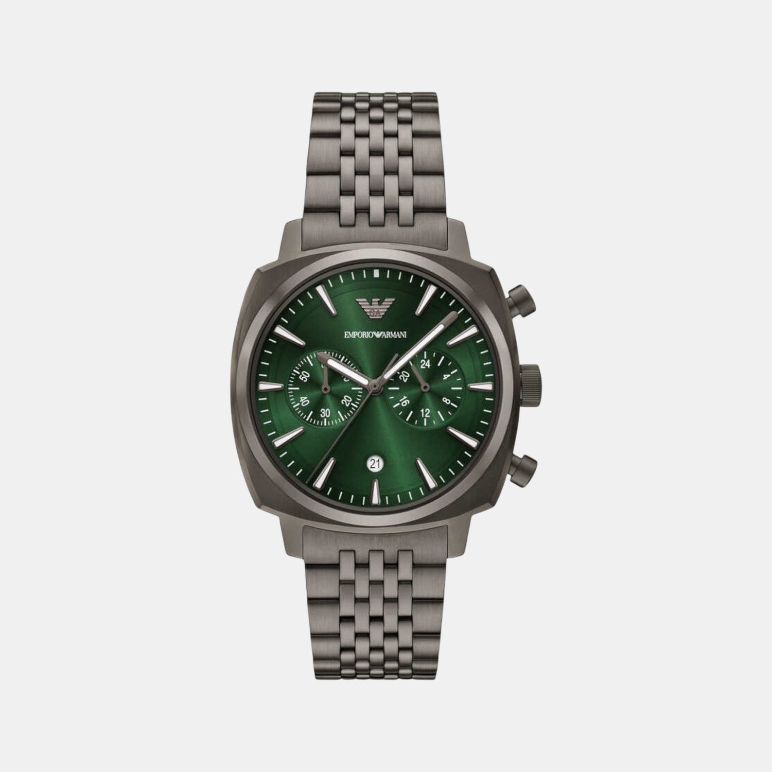 Men Quartz Green Dial Chronograph Stainless Steel Watch AR11689