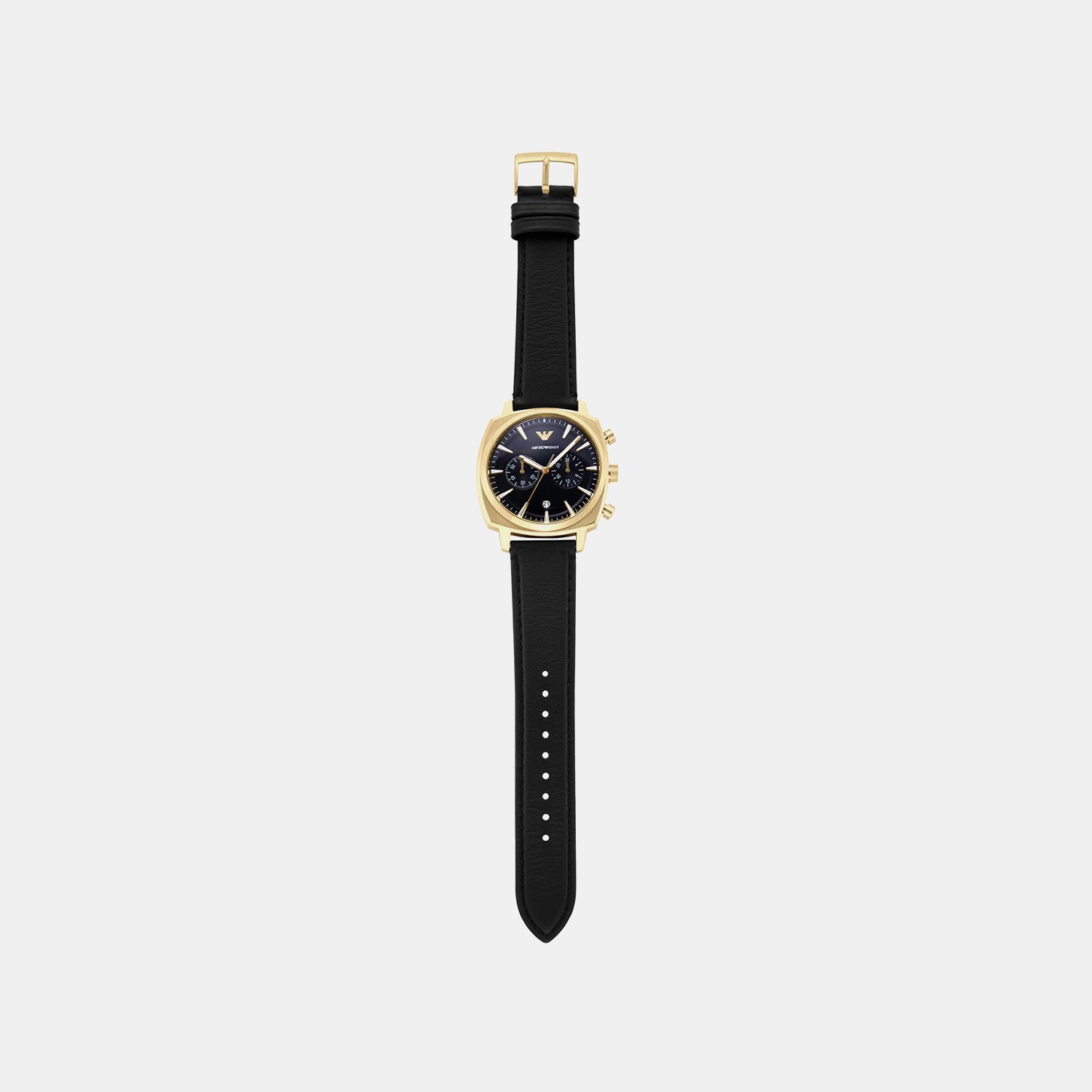Men Quartz Black Dial Chronograph Leather Watch AR11690