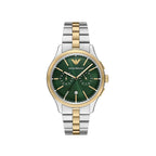 Men Quartz Green Dial Analog Stainless Steel Watch AR11692
