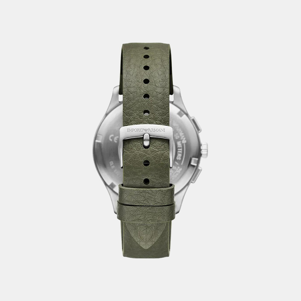 Men Quartz Black Dial Analog Leather Watch AR11693