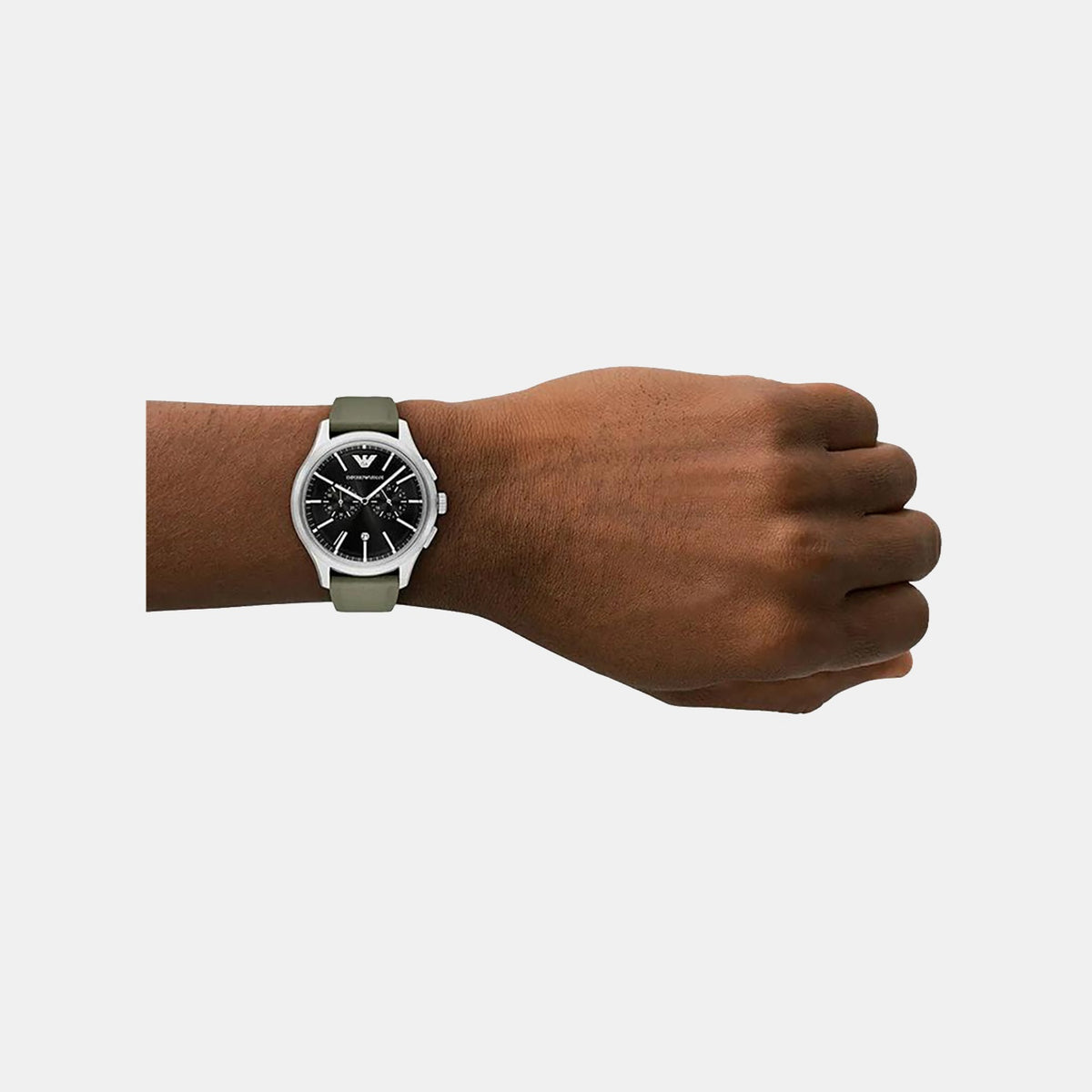 Men Quartz Black Dial Analog Leather Watch AR11693