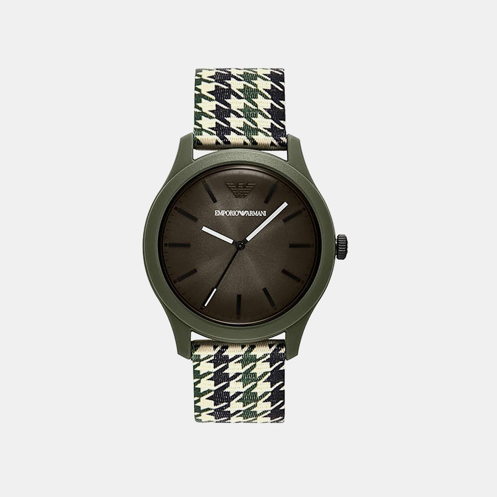 Men Quartz Green Dial Analog Plastic Watch AR11694