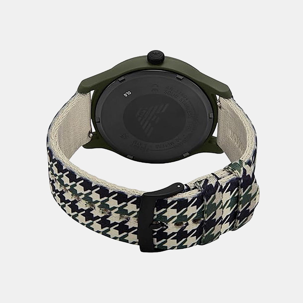 Men Quartz Green Dial Analog Plastic Watch AR11694