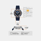 World Explorer Men Solar Blue Dial Analog Silicone Watch AR11696