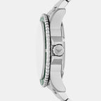 World Explorer Men Solar Green Dial Analog Stainless Steel Watch AR11698