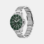 World Explorer Men Solar Green Dial Analog Stainless Steel Watch AR11698