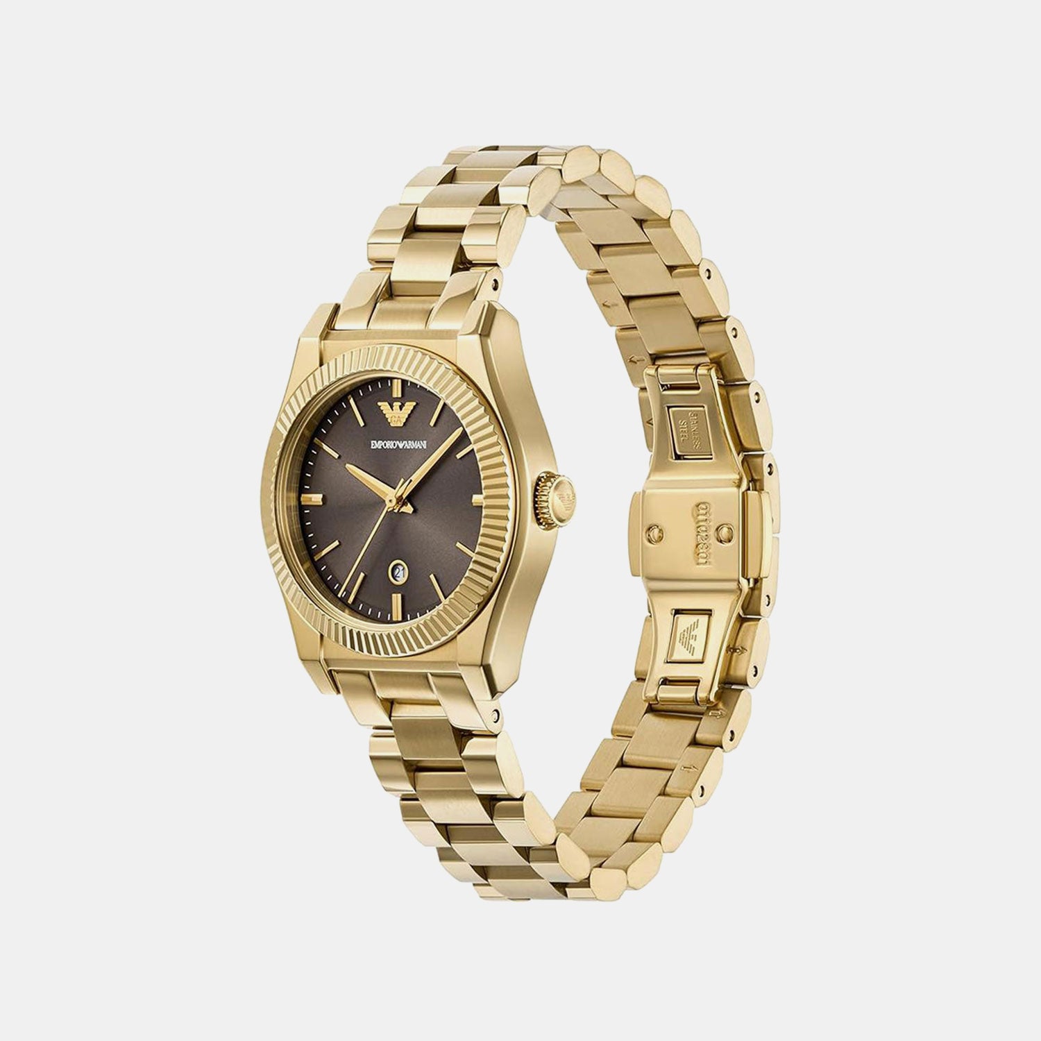 Women Quartz Brown Dial Analog Stainless Steel Watch AR11700