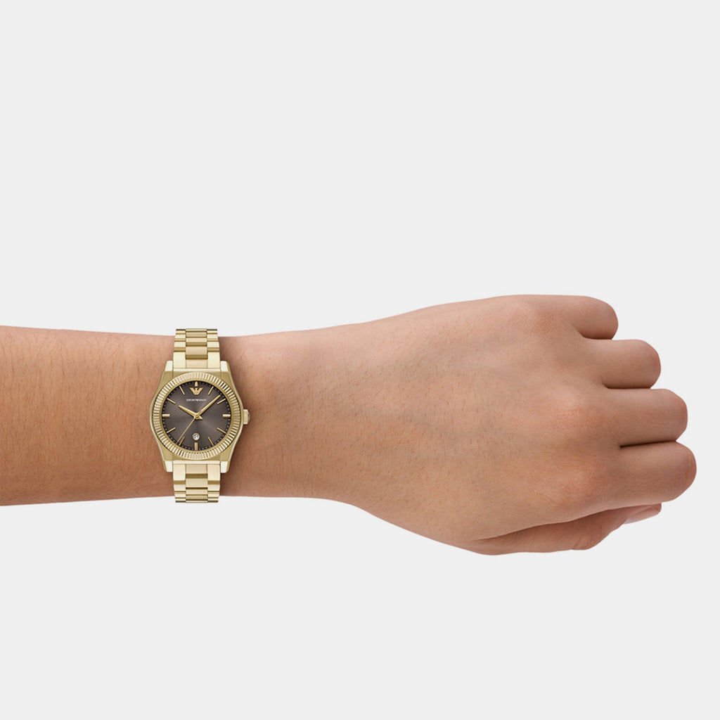 Women Quartz Brown Dial Analog Stainless Steel Watch AR11700