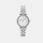 Women Quartz Mother Of Pearl Dial Analog Stainless Steel Watch AR11701