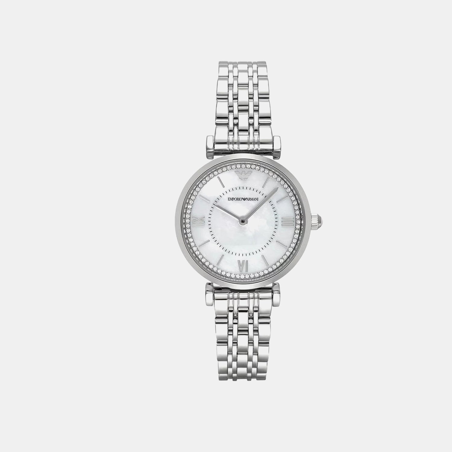 Women Quartz Mother Of Pearl Dial Analog Stainless Steel Watch AR11701