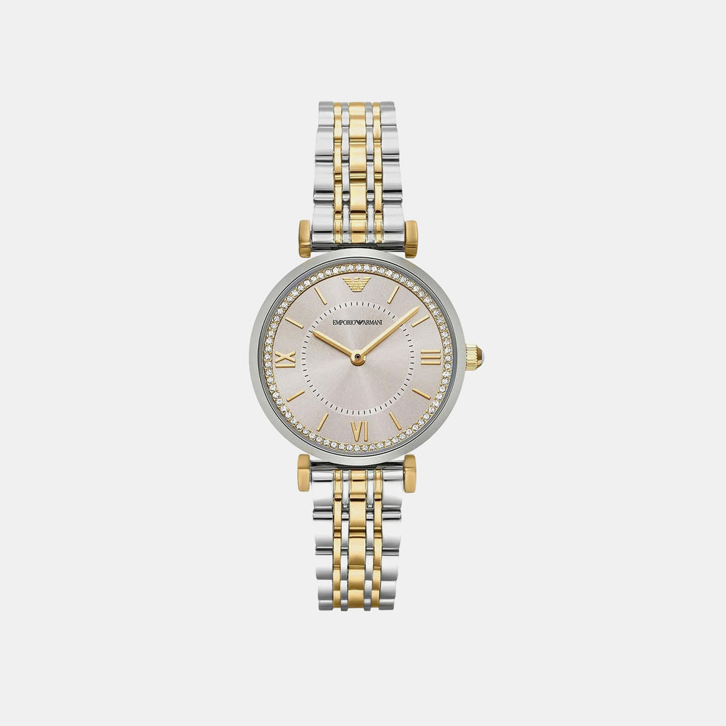 Women Quartz Brown Dial Analog Stainless Steel Watch AR11702