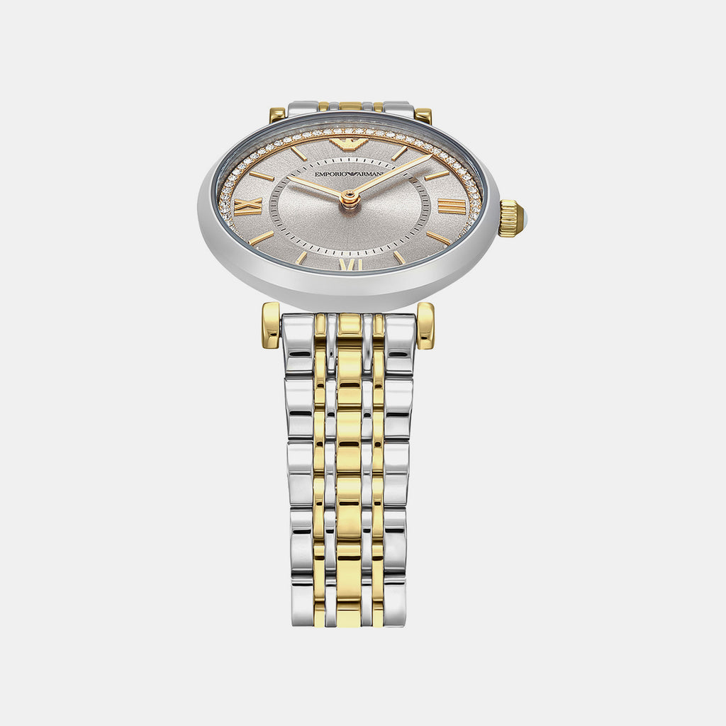 Women Quartz Brown Dial Analog Stainless Steel Watch AR11702
