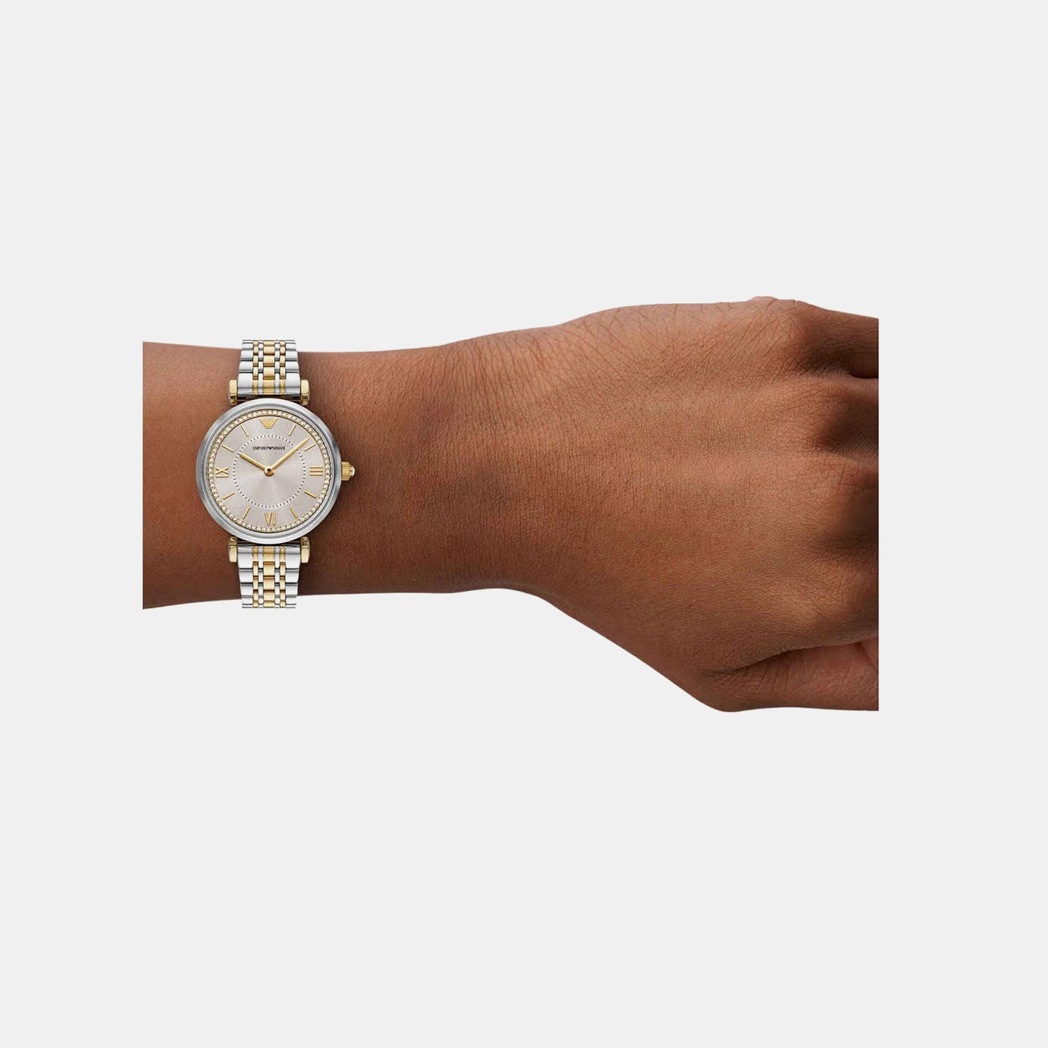 Women Quartz Brown Dial Analog Stainless Steel Watch AR11702