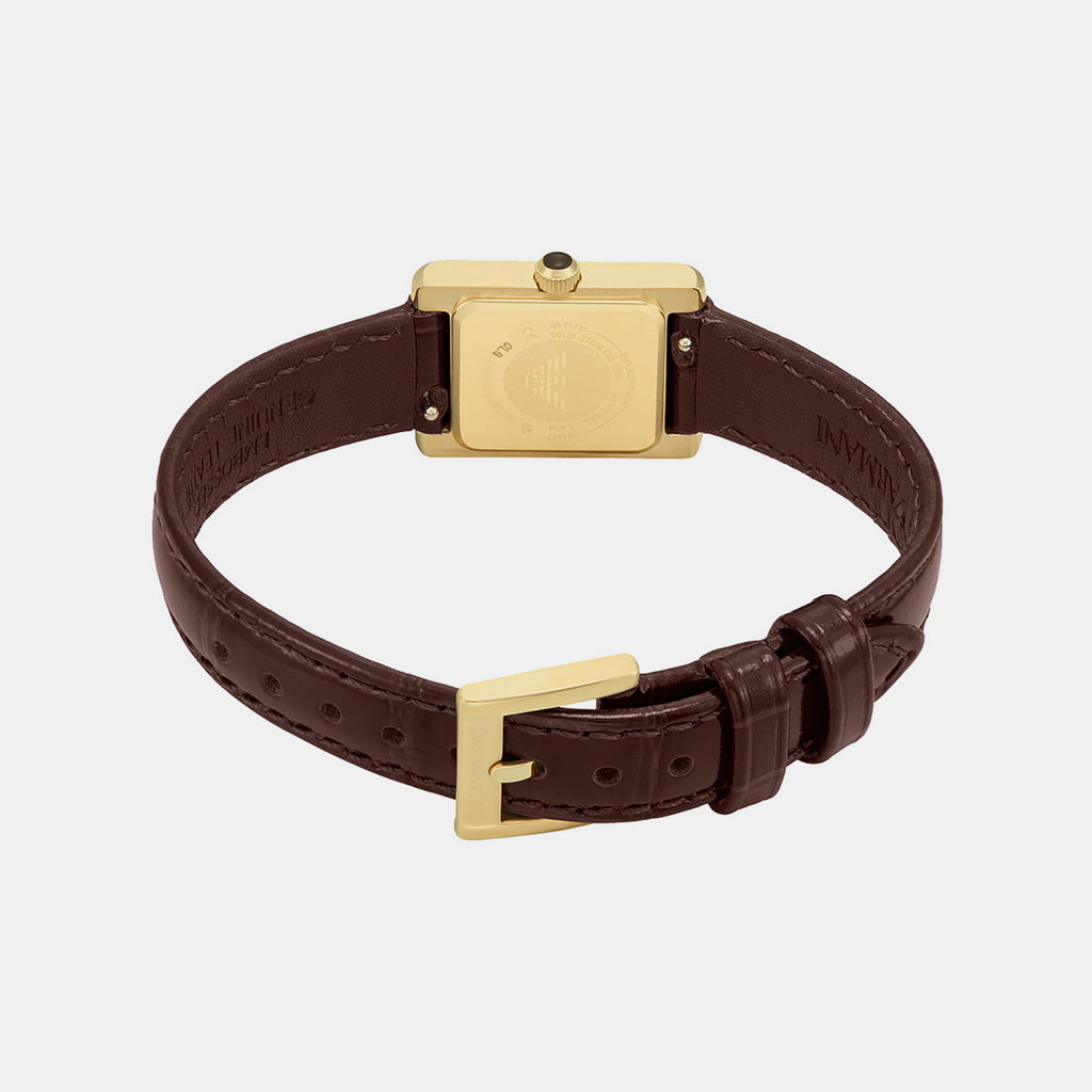 Women Quartz Brown Dial Analog Leather Watch AR11705