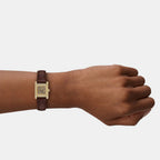 Women Quartz Brown Dial Analog Leather Watch AR11705