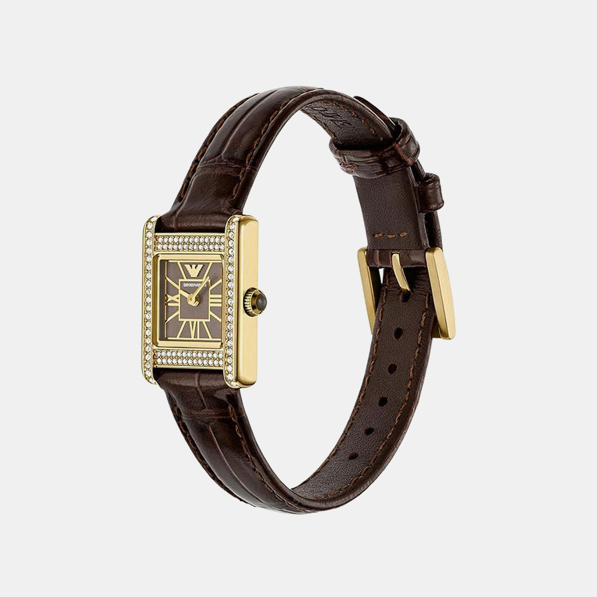 Women Quartz Brown Dial Analog Leather Watch AR11705