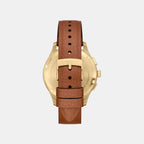 Men Quartz Cream Dial Chronograph Leather Watch AR11714