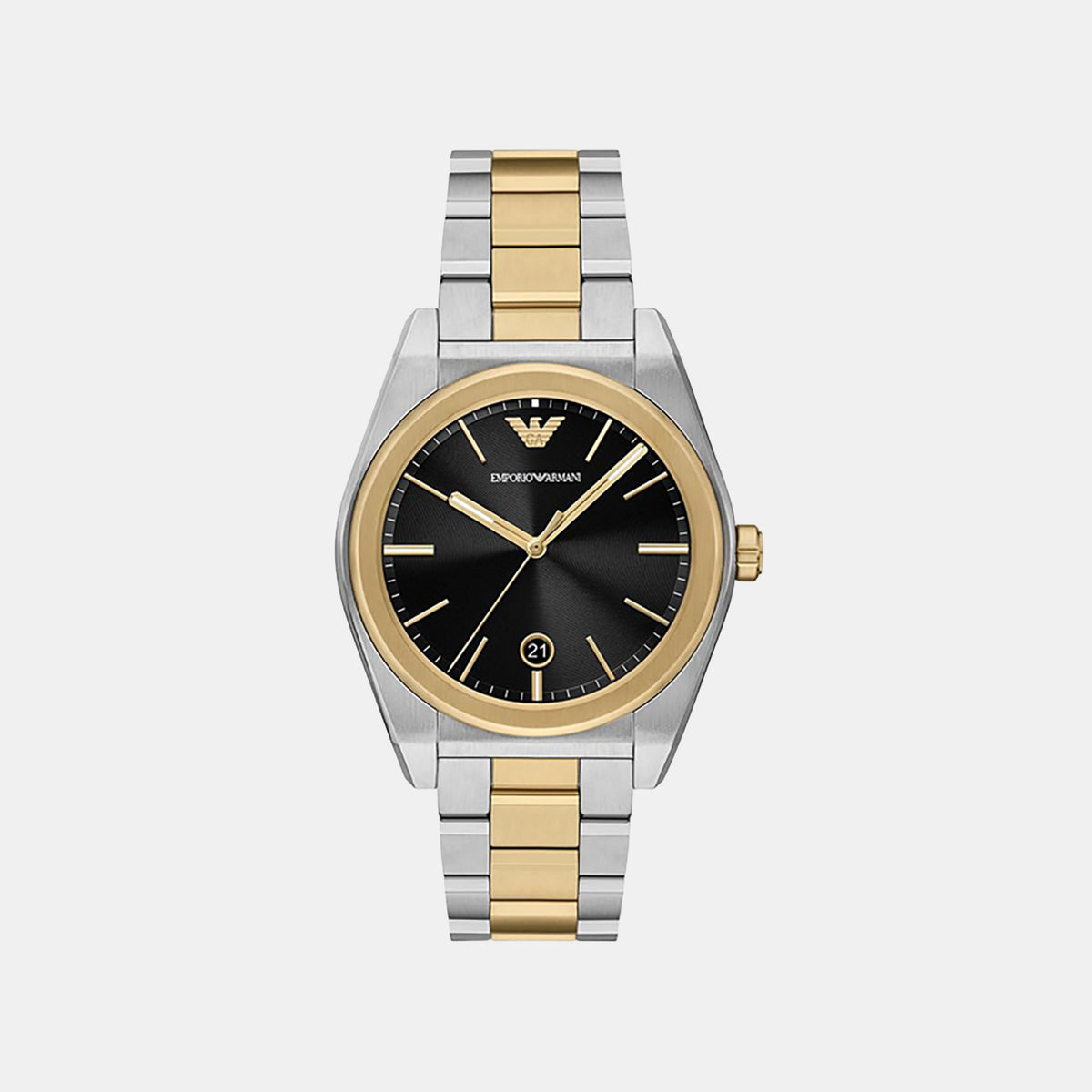 Men Quartz Black Dial Analog Stainless Steel Watch AR11715