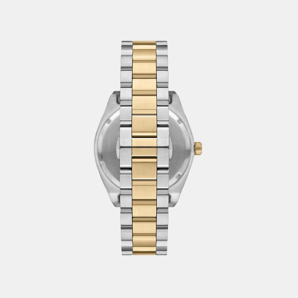 Men Quartz Beige Dial Analog Stainless Steel Watch AR11716