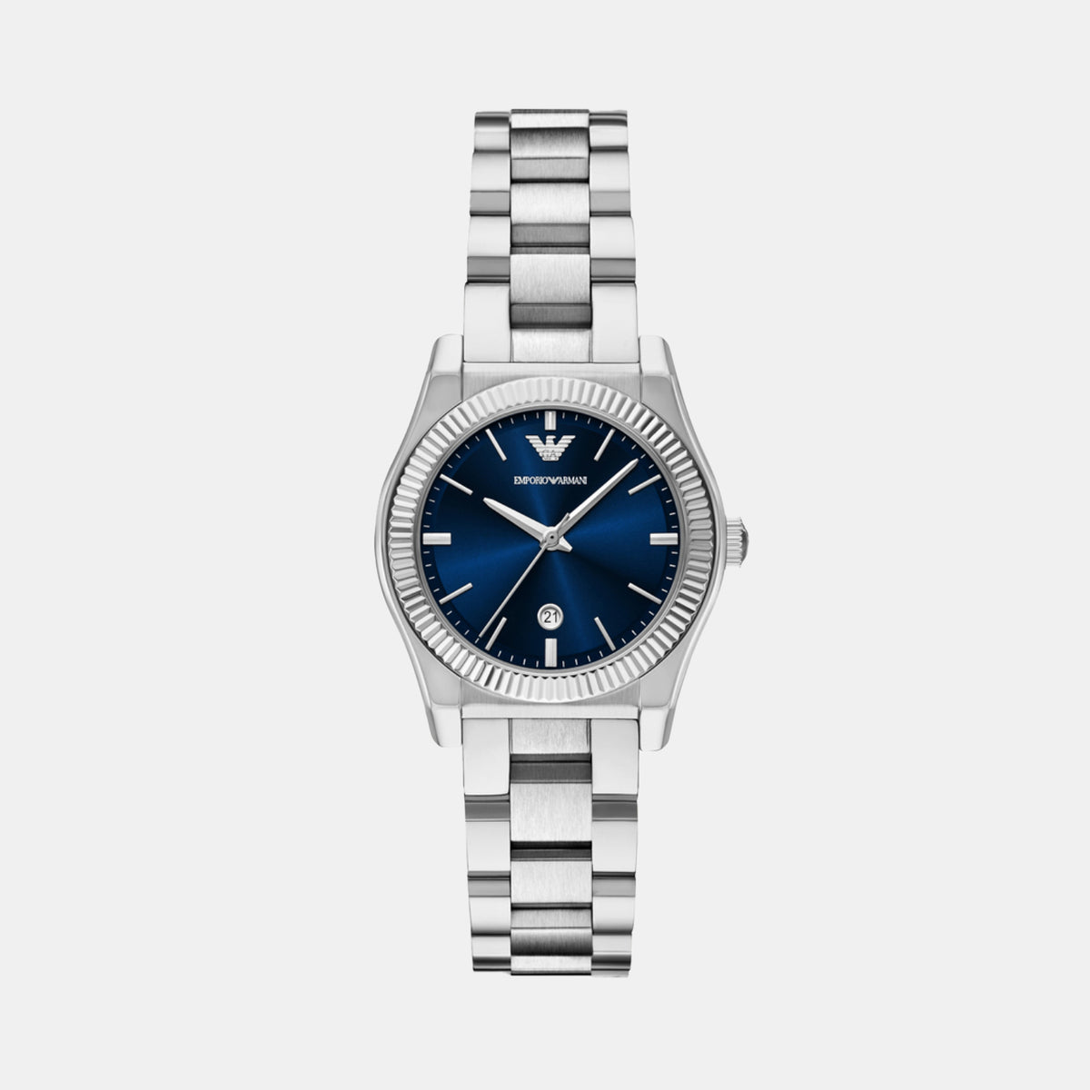 Women Quartz Blue Dial Analog Stainless Steel Watch AR11717