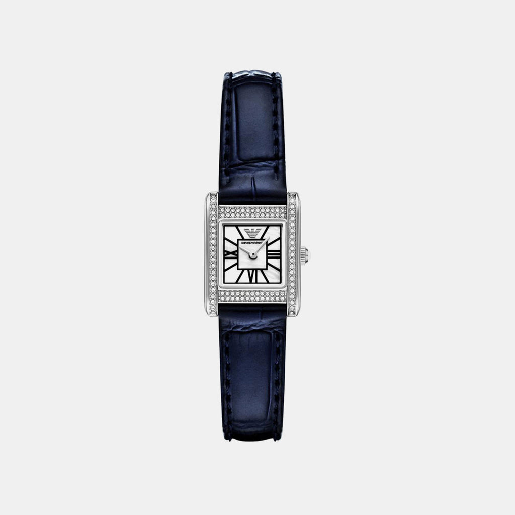 Women Quartz Mother of Pearl Dial Analog Leather Watch AR11718