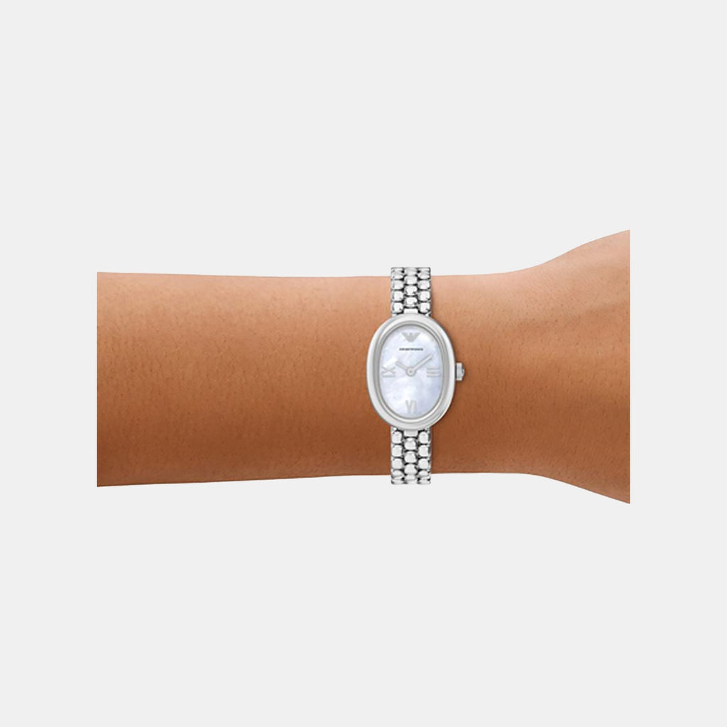 Women Quartz Mother of Pearl Dial Analog Stainless Steel Watch AR11720