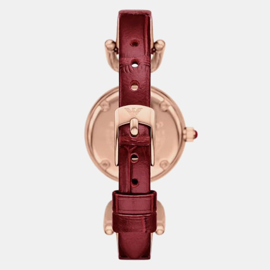 Women Quartz Mother Of Pearl Dial Analog Leather Watch AR11737