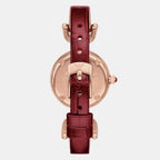 Women Quartz Mother Of Pearl Dial Analog Leather Watch AR11737