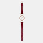 Women Quartz Mother Of Pearl Dial Analog Leather Watch AR11737