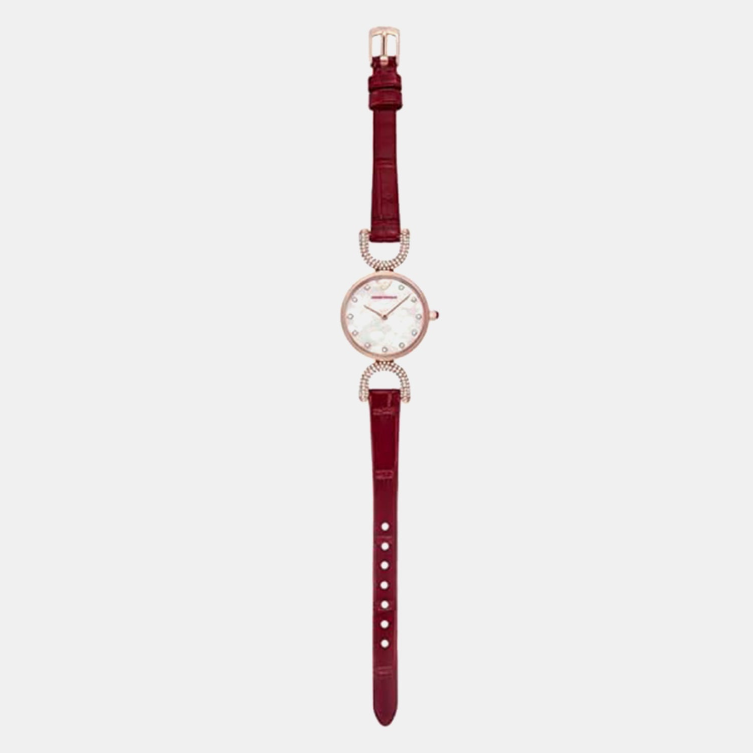 Women Quartz Mother Of Pearl Dial Analog Leather Watch AR11737