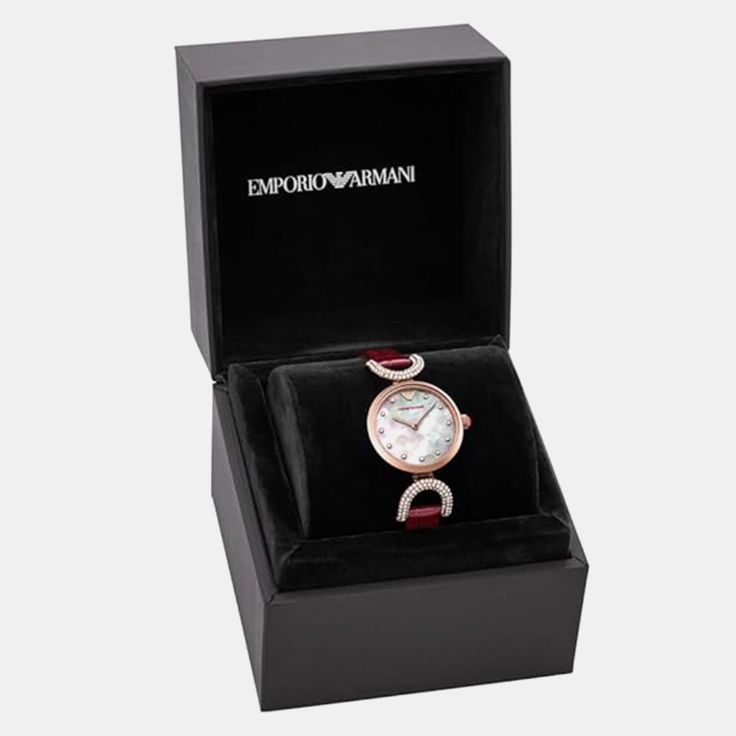 Women Quartz Mother Of Pearl Dial Analog Leather Watch AR11737