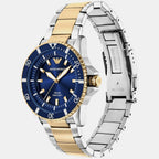 Men Solar Blue Dial Analog Metal Watch AR11738