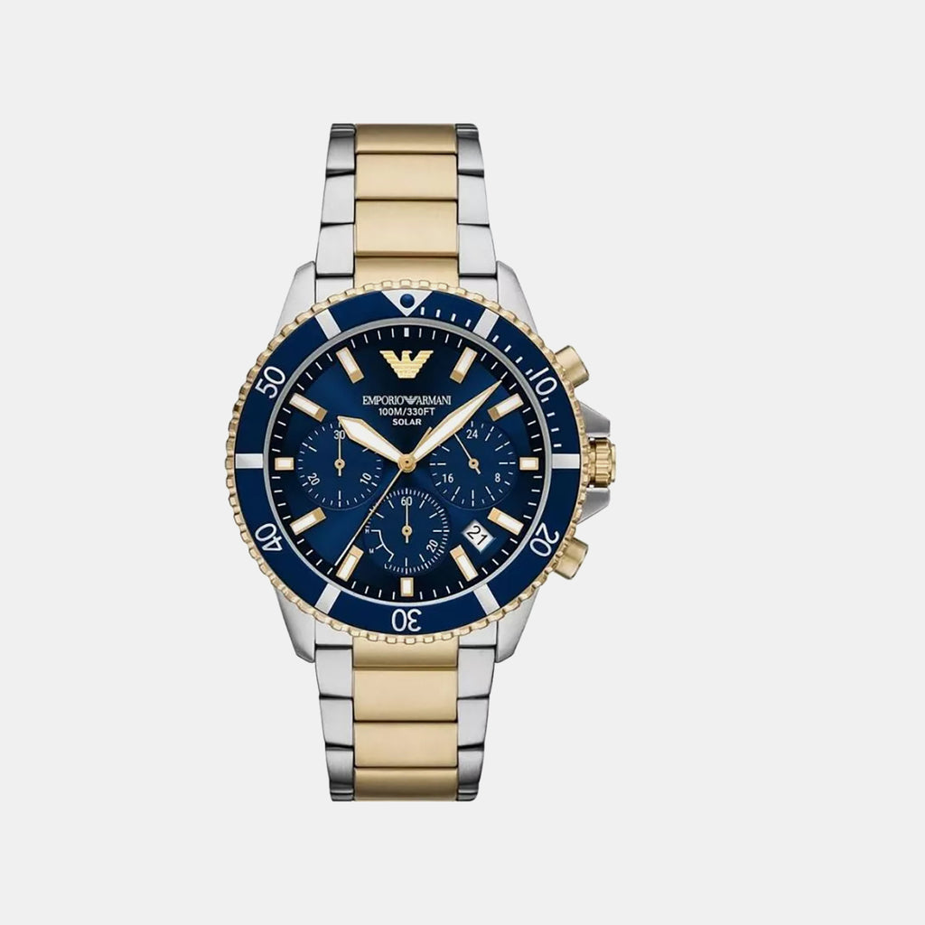 Men Quartz Blue Dial Chronograph Stainless Steel Watch AR11740
