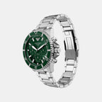 Men Quartz Green Dial Analog Stainless Steel Watch AR11741
