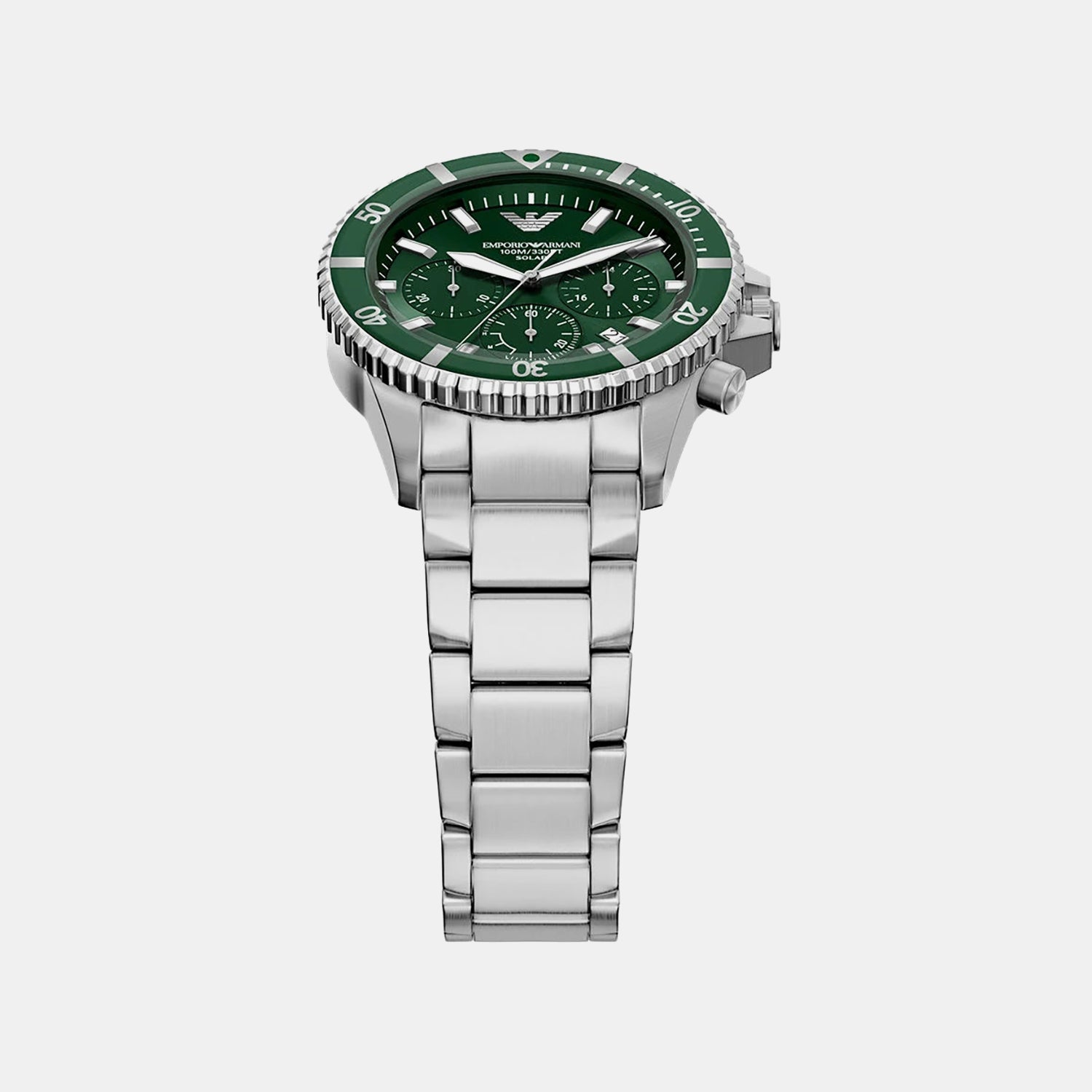 Men Quartz Green Dial Analog Stainless Steel Watch AR11741