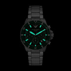 Men Quartz Green Dial Analog Stainless Steel Watch AR11741