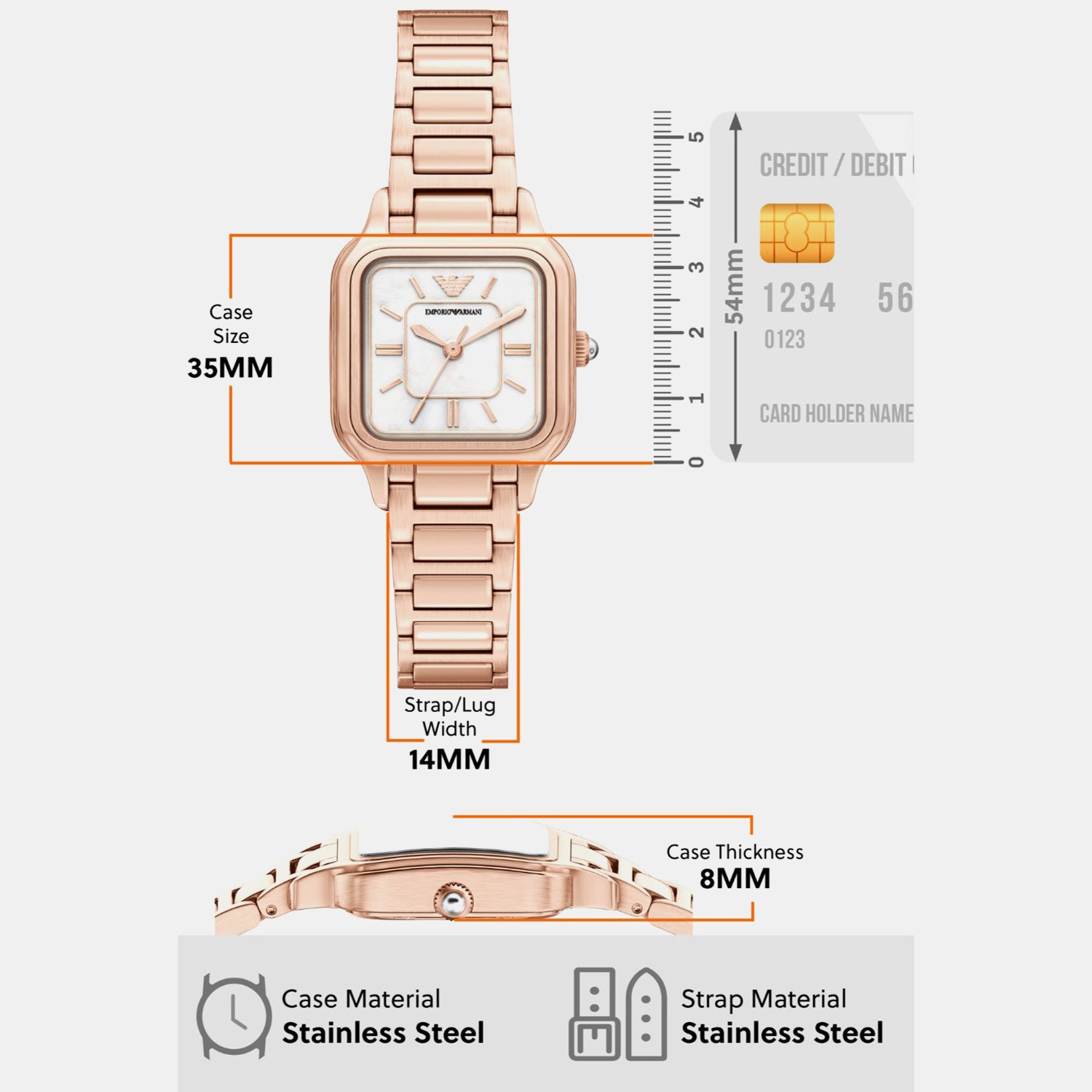 Women Quartz Cream Dial Analog Stainless Steel Watch AR11743