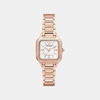Women Quartz Cream Dial Analog Stainless Steel Watch AR11743