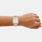 Women Quartz White Dial Analog Stainless Steel Watch AR11745