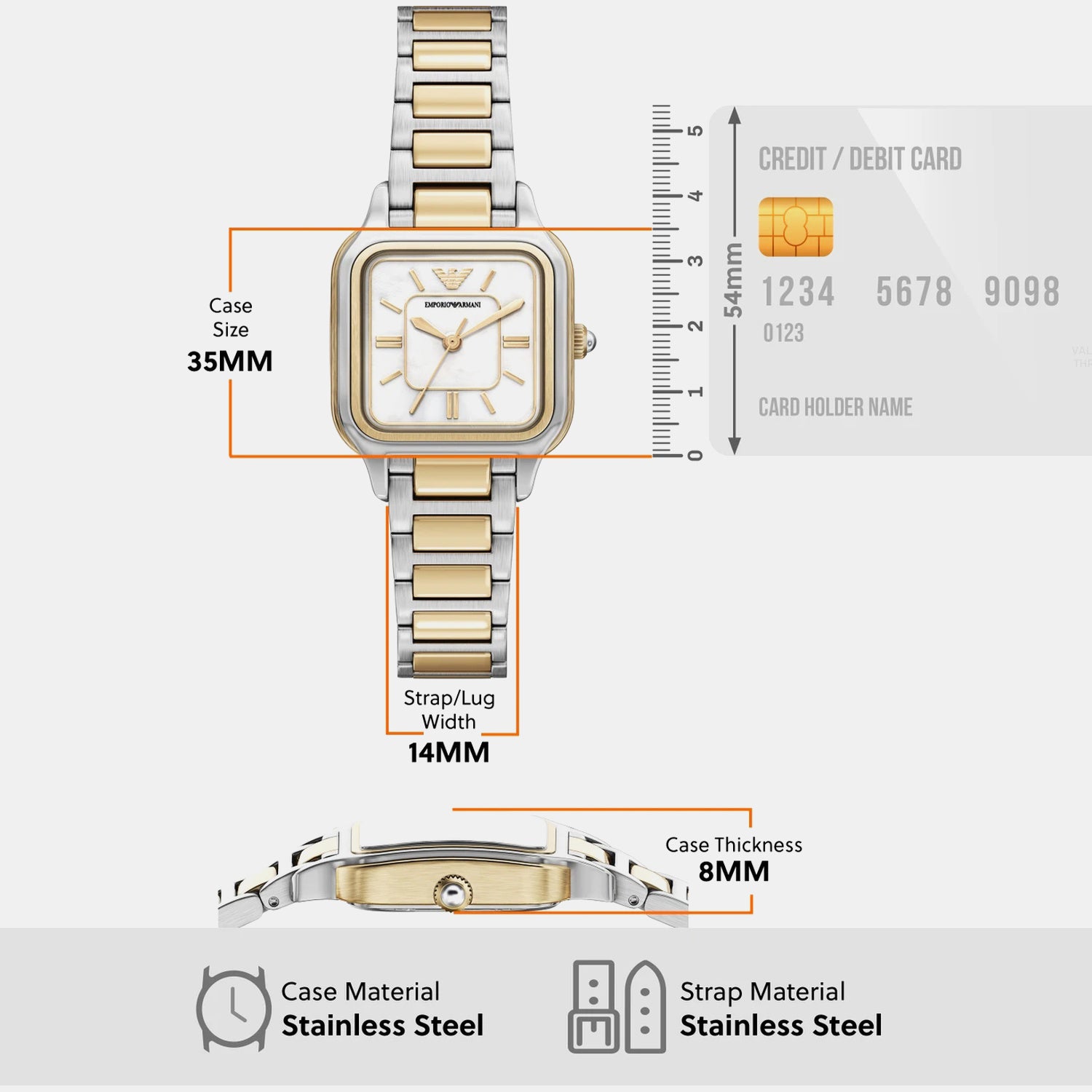 Women Quartz White Dial Analog Stainless Steel Watch AR11745