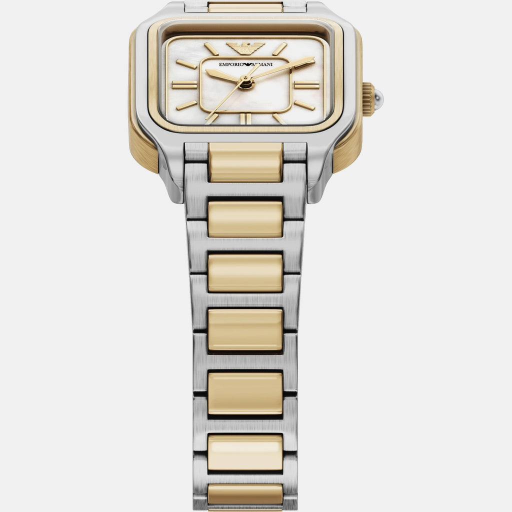Women Quartz White Dial Analog Stainless Steel Watch AR11745