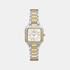 Women Quartz White Dial Analog Stainless Steel Watch AR11745
