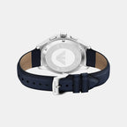 Men Quartz Blue Dial Chronograph Leather Watch AR11747