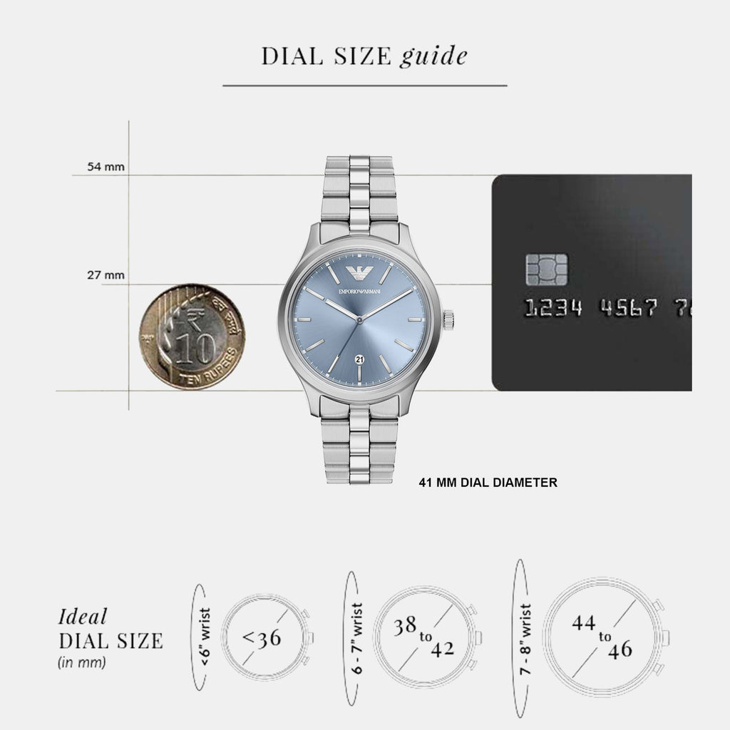 Women Quartz Blue Dial Analog Stainless Steel Watch AR11748