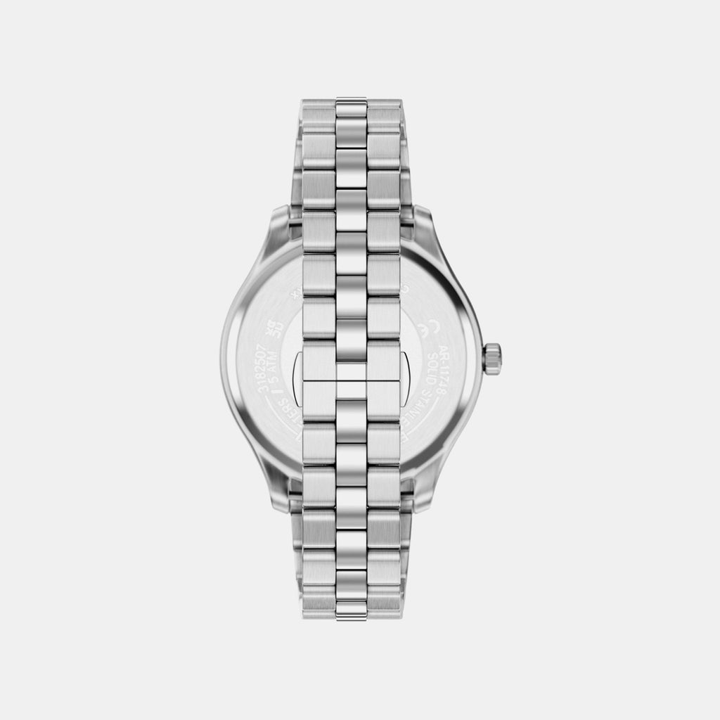 Women Quartz Blue Dial Analog Stainless Steel Watch AR11748