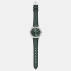 Men Quartz Green Dial Analog Leather Watch AR11749