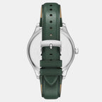 Men Quartz Green Dial Analog Leather Watch AR11749