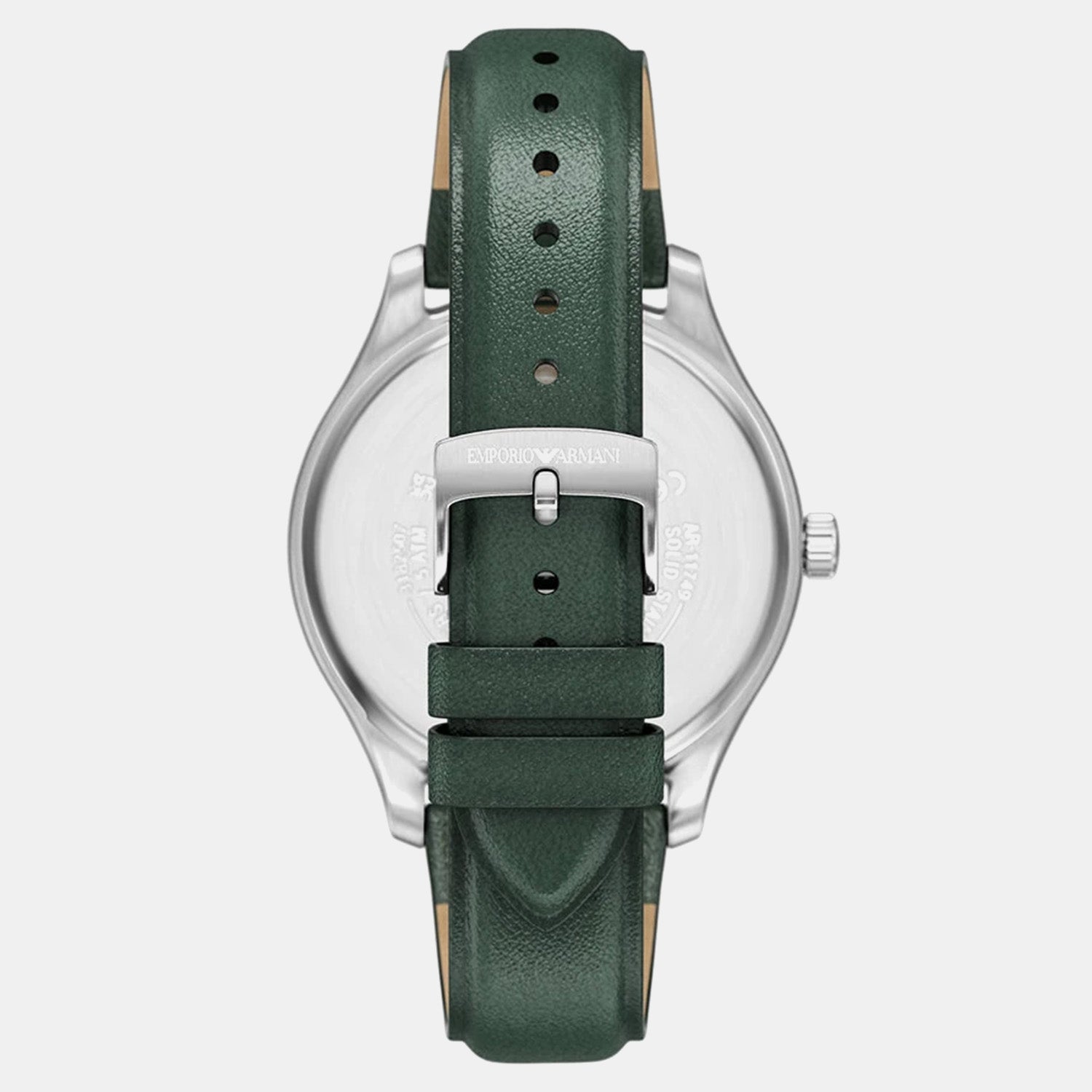 Men Quartz Green Dial Analog Leather Watch AR11749