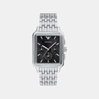 Men Quartz Black Dial Chronograph Stainless Steel Watch AR11751