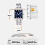 Men Quartz Blue Dial Chronograph Stainless Steel Watch AR11754
